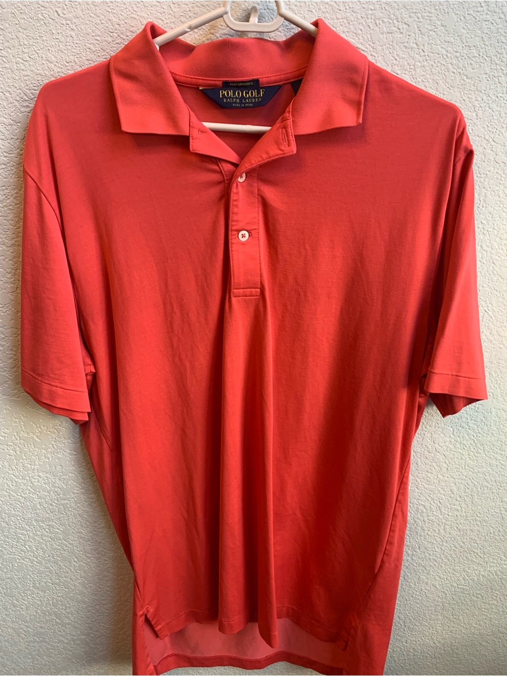 Ralph Lauren Polo Golf Shirt in Coral Red